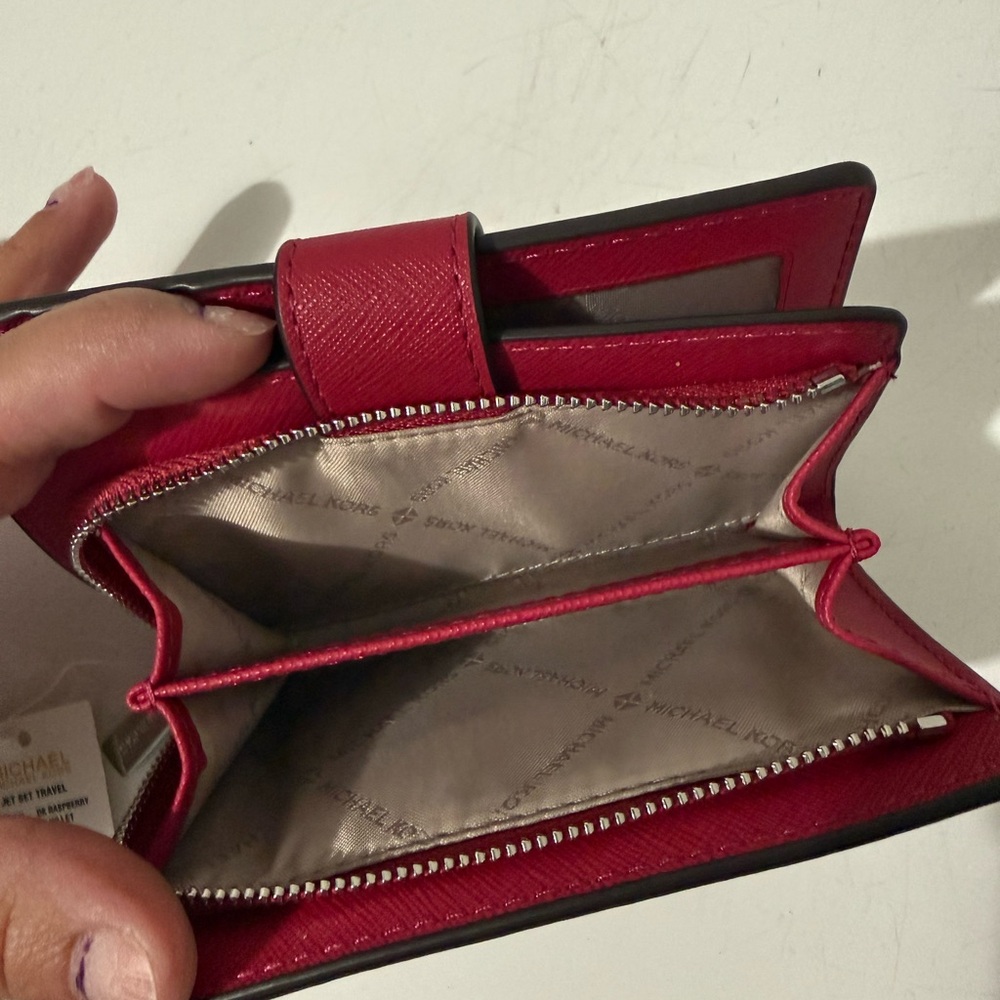 Michael Kors Raspberry Leather Wallet - Picture 6 of 8